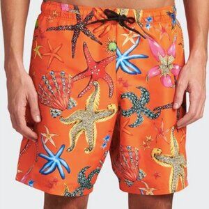 Versace Orange Starfish Swim Trunks SIZE 4
